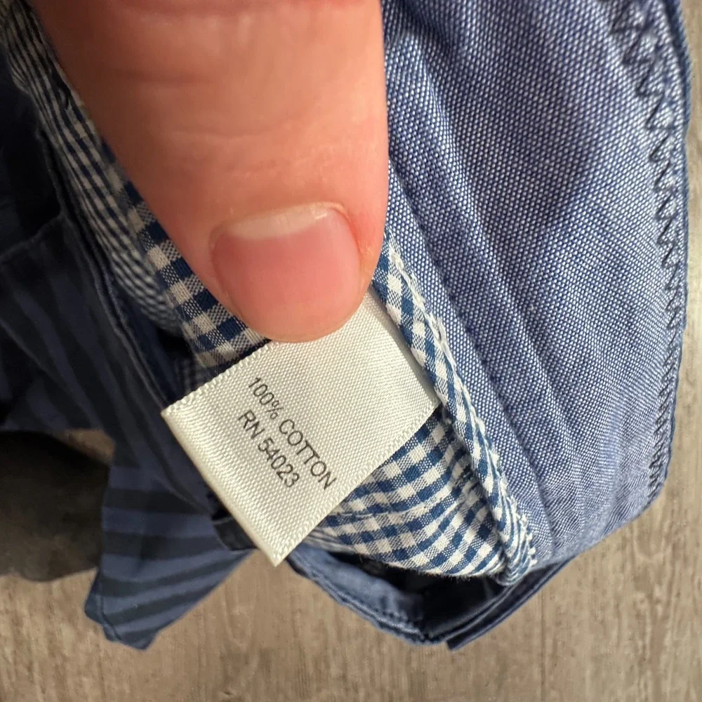 Banana Republic Shorts Mens 33 Blue‎ Striped Aiden Cotton Casual Chino Summer